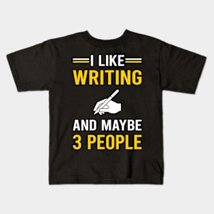 3 People Writing Writer Kids T-Shirt